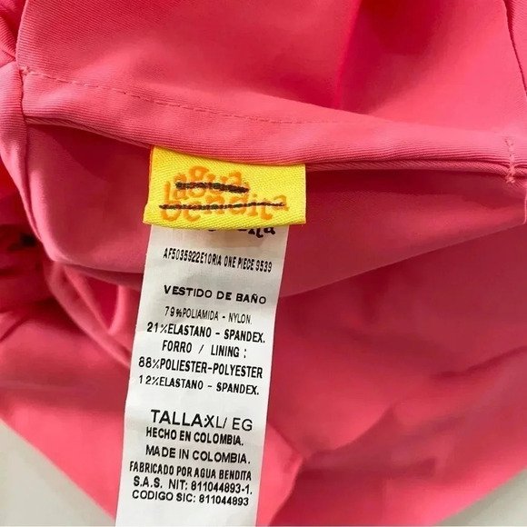 New Agua Bendita Free People Oria Dust One Piece Swim Bathing Suit Hot Pink - Picture 8 of 10